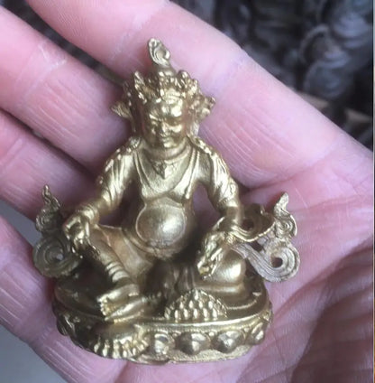Alloy Buddha Ornament Four-Armed Avalokiteshvara Buddha Ornament Tibetan Guanyin Living Room Home Crafts Decoration Height 6cm