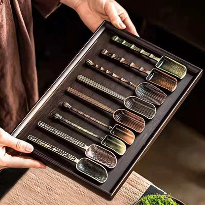 Alloy Tea Spoon Xiangyun Tea Spoon Kung Fu Tea Set Tea Ceremony Utensils Tea Shovel Shovel Spoon Tea Ceremony Accessories