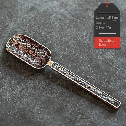 Alloy Tea Spoon Xiangyun Tea Spoon Kung Fu Tea Set Tea Ceremony Utensils Tea Shovel Shovel Spoon Tea Ceremony Accessories