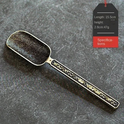 Alloy Tea Spoon Xiangyun Tea Spoon Kung Fu Tea Set Tea Ceremony Utensils Tea Shovel Shovel Spoon Tea Ceremony Accessories
