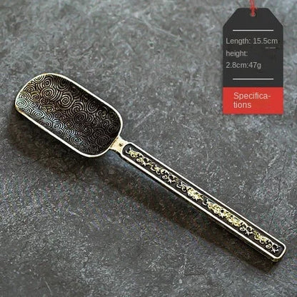 Alloy Tea Spoon Xiangyun Tea Spoon Kung Fu Tea Set Tea Ceremony Utensils Tea Shovel Shovel Spoon Tea Ceremony Accessories