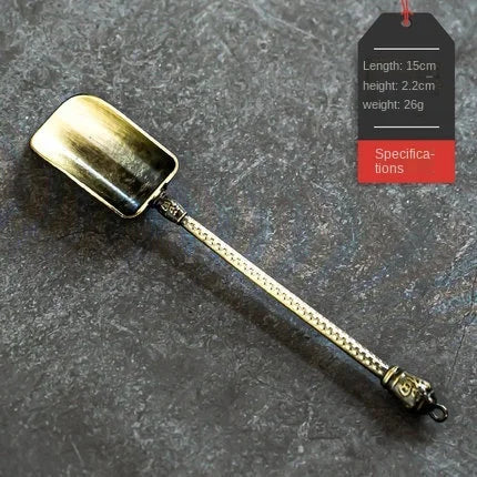 Alloy Tea Spoon Xiangyun Tea Spoon Kung Fu Tea Set Tea Ceremony Utensils Tea Shovel Shovel Spoon Tea Ceremony Accessories
