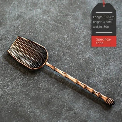 Alloy Tea Spoon Xiangyun Tea Spoon Kung Fu Tea Set Tea Ceremony Utensils Tea Shovel Shovel Spoon Tea Ceremony Accessories