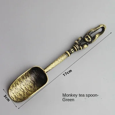 Alloy Tea Spoon Xiangyun Tea Spoon Kung Fu Tea Set Tea Ceremony Utensils Tea Shovel Shovel Spoon Tea Ceremony Accessories