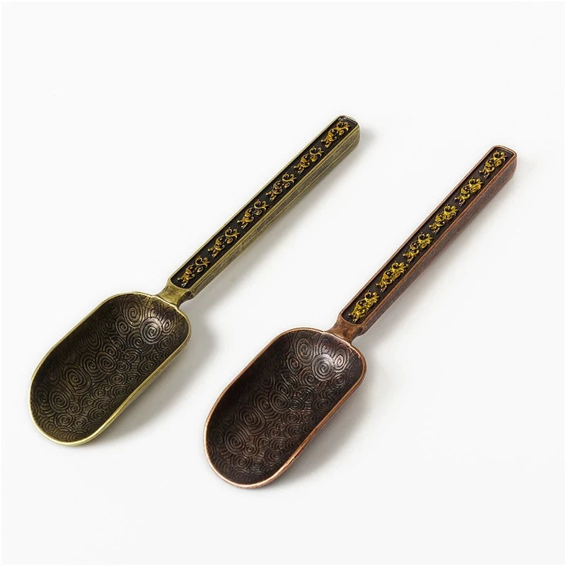 Alloy Tea Spoon Xiangyun Tea Spoon Kung Fu Tea Set Tea Ceremony Utensils Tea Shovel Shovel Spoon Tea Ceremony Accessories
