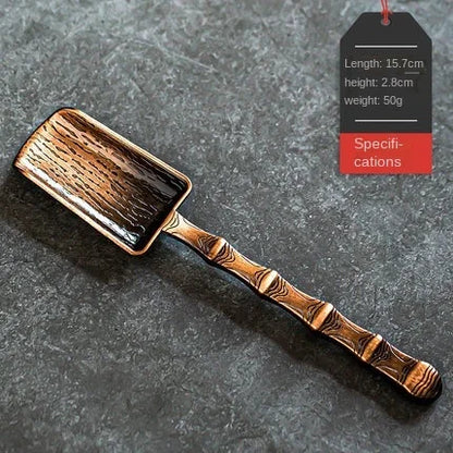 Alloy Tea Spoon Xiangyun Tea Spoon Kung Fu Tea Set Tea Ceremony Utensils Tea Shovel Shovel Spoon Tea Ceremony Accessories