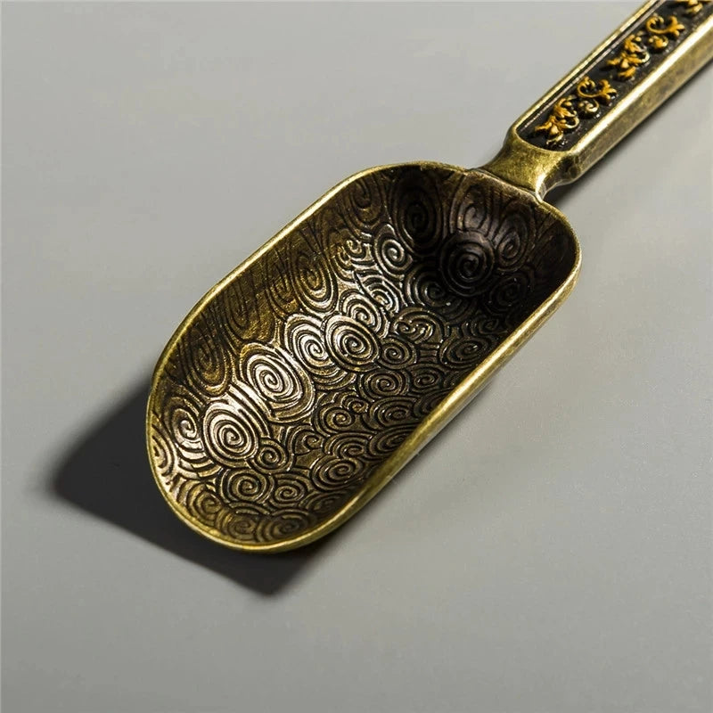 Alloy Tea Spoon Xiangyun Tea Spoon Kung Fu Tea Set Tea Ceremony Utensils Tea Shovel Shovel Spoon Tea Ceremony Accessories