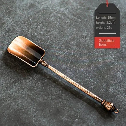 Alloy Tea Spoon Xiangyun Tea Spoon Kung Fu Tea Set Tea Ceremony Utensils Tea Shovel Shovel Spoon Tea Ceremony Accessories