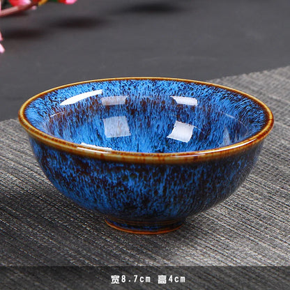 Alluvial Gold Ceramic Fambe Tea Cup Single Cup Jian Kiln Cup Temmoku Glaze Tea Cup Master Cup Personal Cup Tea Cup
