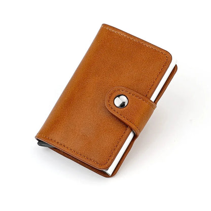 Aluminum Alloy Credit RFID Shielding Package Automatic Spring Card Anti-theft Wallet