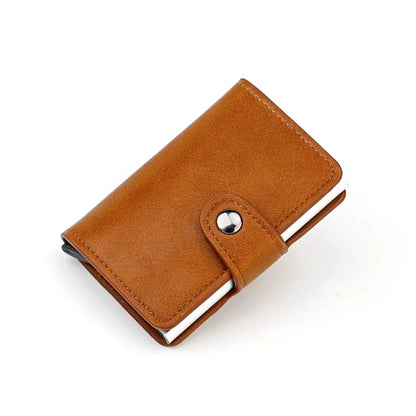 Aluminum Alloy Credit RFID Shielding Package Automatic Spring Card Anti-theft Wallet