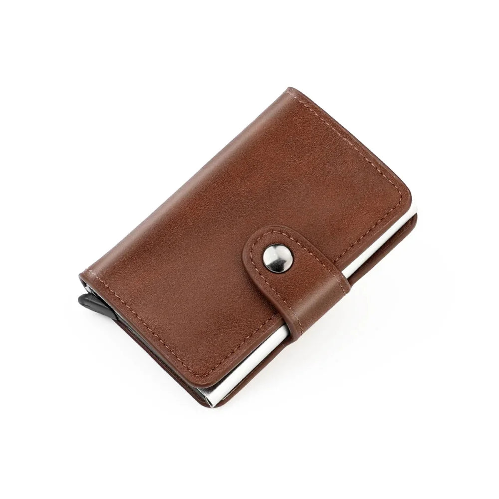 Aluminum Alloy Credit RFID Shielding Package Automatic Spring Card Anti-theft Wallet