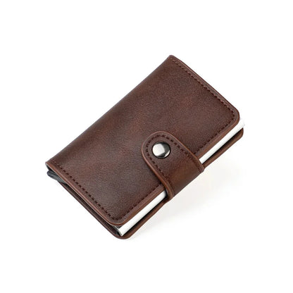 Aluminum Alloy Credit RFID Shielding Package Automatic Spring Card Anti-theft Wallet