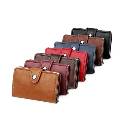 Aluminum Alloy Credit RFID Shielding Package Automatic Spring Card Anti-theft Wallet