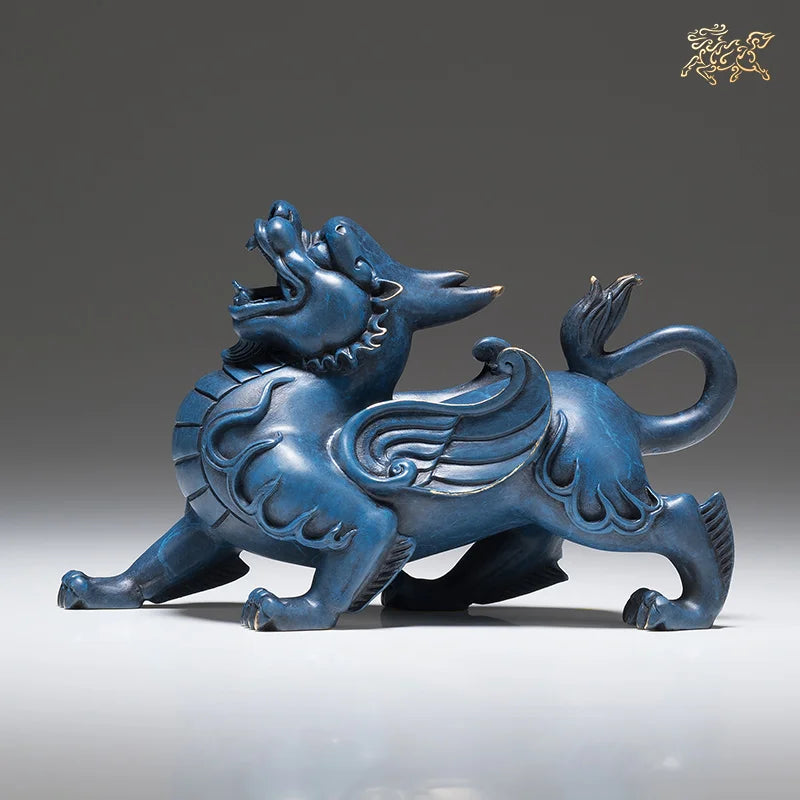America Asia Good omens Good luck ZHAO CAI Recruit wealth BRONZE dragon PI XIU Mascot Home company Decorative statue
