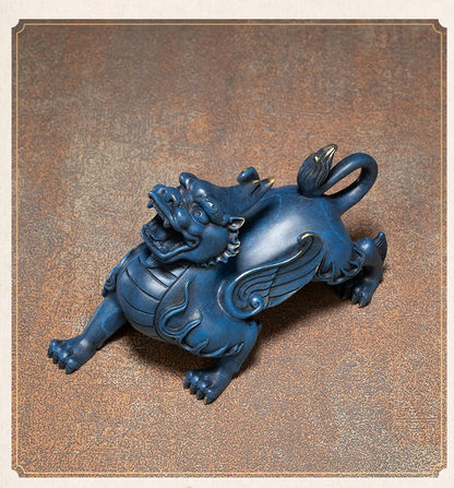 America Asia Good omens Good luck ZHAO CAI Recruit wealth BRONZE dragon PI XIU Mascot Home company Decorative statue
