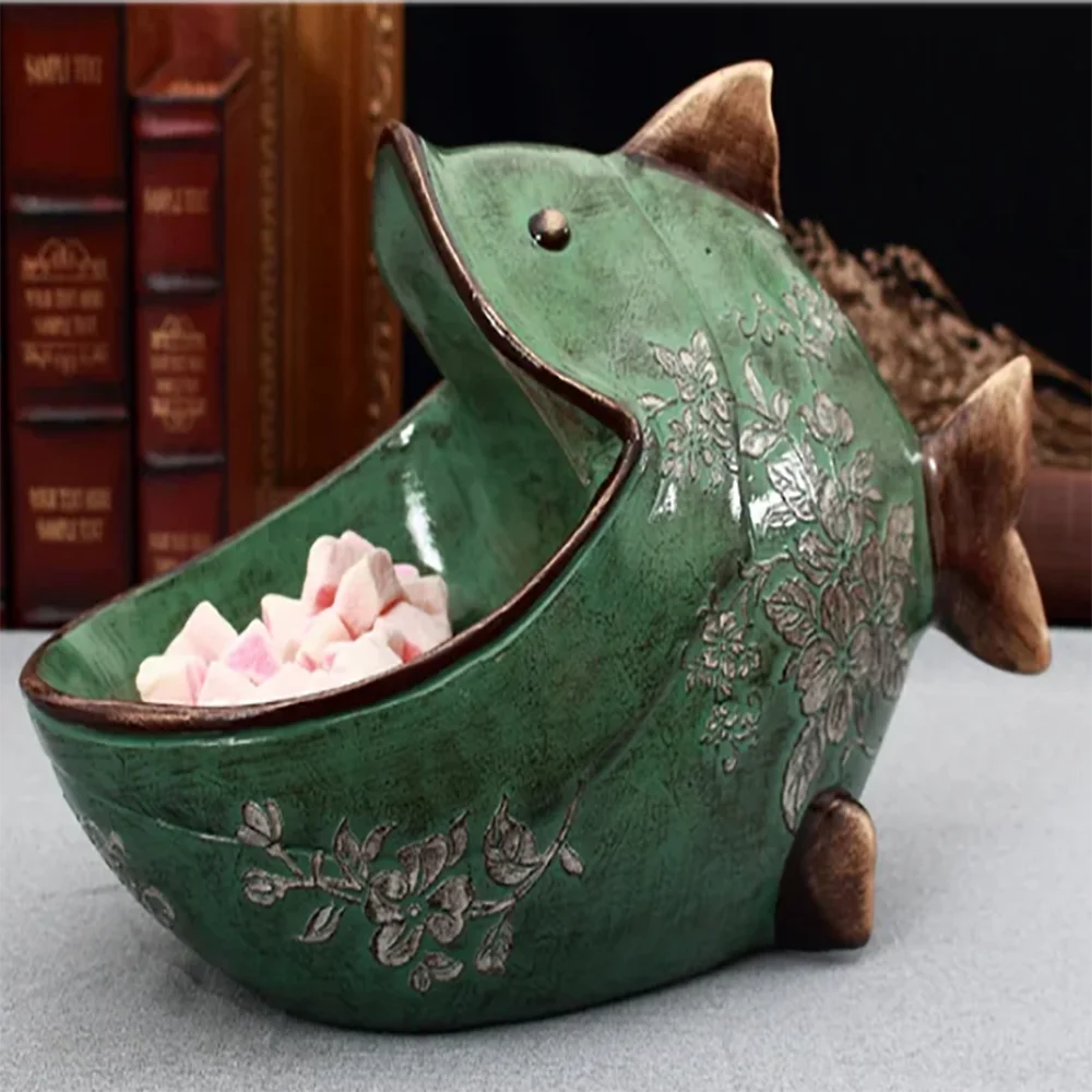 American 3D Kawaii Frog Animal Ornaments Home Entrance Shoes Cabinet Decoration Desktop Key Storage Store Opening