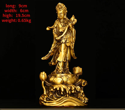 Amitabha Bodhisattva Guanyin Bodhisattva Copper Western Three Saints Home Offerings Pray for Blessings Buddha Statue
