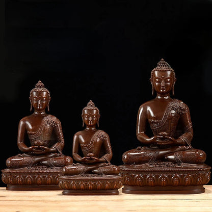 Amitabha Buddha's Household Worships Tibetan Bronze Archaize Carved Tantric Buddha Statue Sanbao Buddha