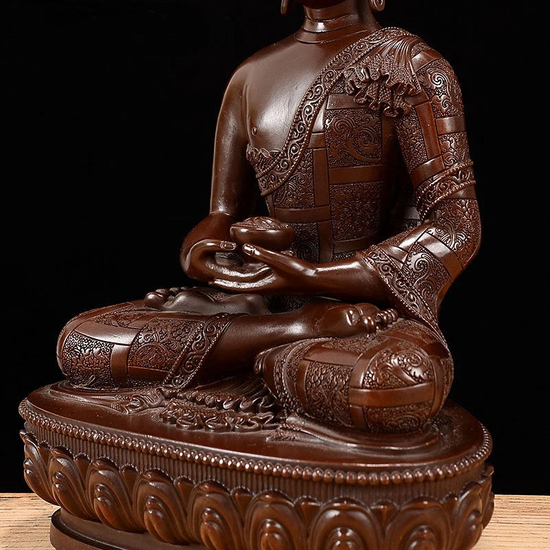 Amitabha Buddha's Household Worships Tibetan Bronze Archaize Carved Tantric Buddha Statue Sanbao Buddha