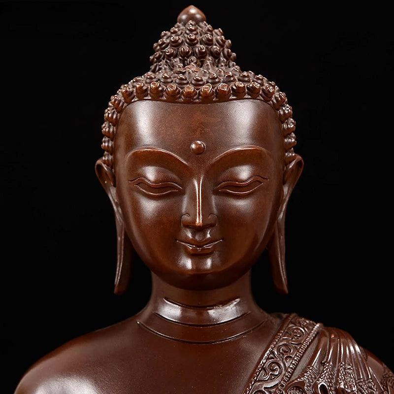 Amitabha Buddha's Household Worships Tibetan Bronze Archaize Carved Tantric Buddha Statue Sanbao Buddha