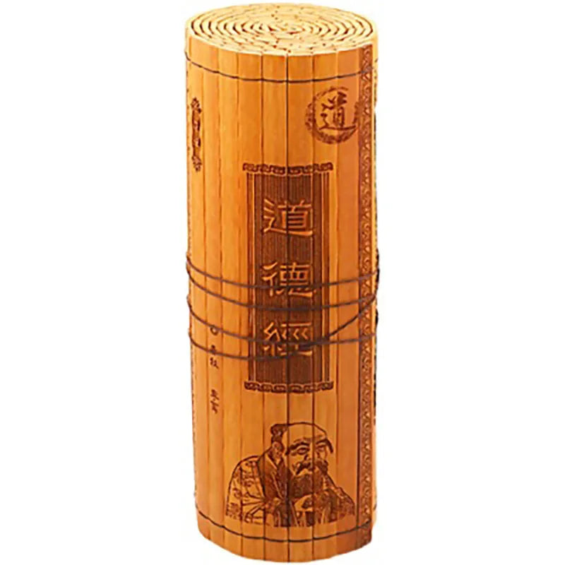 Ancient Chinese Cultural Classical Scroll Slip Bamboo Wooden Slips Home Decor Guiguzi Dao De Jing  Sun Zi Bing Fa Full Set