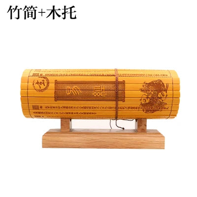 Ancient Chinese Cultural Classical Scroll Slip Bamboo Wooden Slips Home Decor The Book of Changes Yi Jing Friends Gift