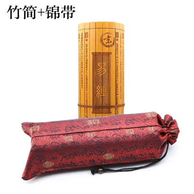 Ancient Chinese Cultural Classical Scroll Slip Bamboo Wooden Slips Home Decor The Book of Changes Yi Jing Friends Gift