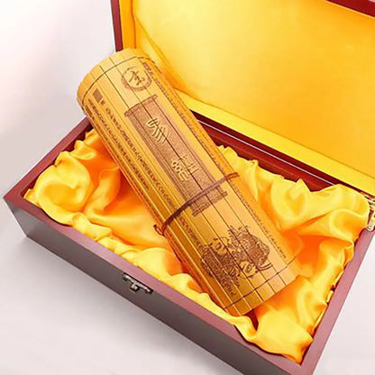 Ancient Chinese Cultural Classical Scroll Slip Bamboo Wooden Slips Home Decor The Book of Changes Yi Jing Friends Gift