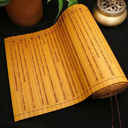 Ancient Chinese Cultural Classical Scroll Slip Bamboo Wooden Slips Home Decor The Book of Changes Yi Jing Friends Gift