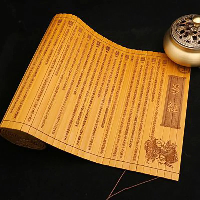 Ancient Chinese Cultural Classical Scroll Slip Bamboo Wooden Slips Home Decor The Book of Changes Yi Jing Friends Gift