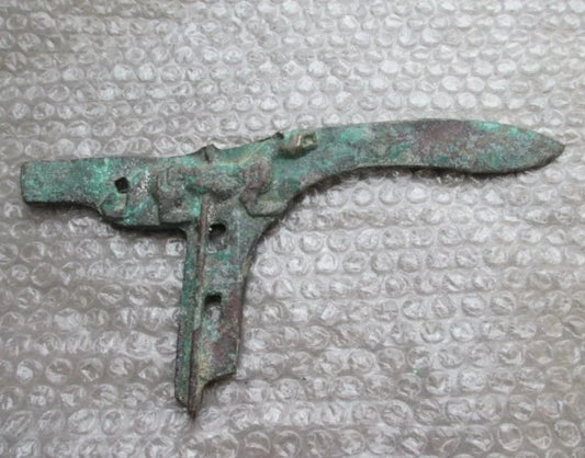 Ancient Chinese bronze statue of a sword ancient characters