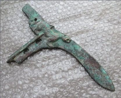 Ancient Chinese bronze statue of a sword ancient characters