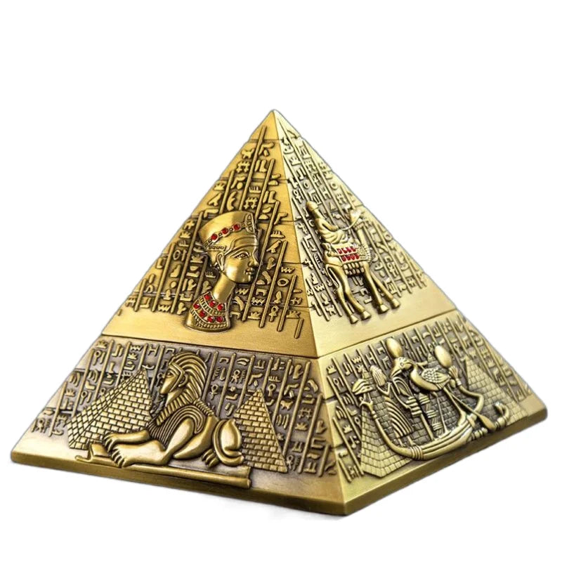 Ancient Egyptian Pyramids Ashtray Room Decor Creative Handicraft Art Ornament Home Decoration Accessories Men'S Gift Sculptures