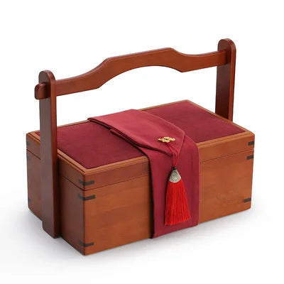 Ancient Style Bamboo Food Container Moon Cake Gift Box Basket Tea Set Storage Box Wedding Newlywed Souvenir Gift Box