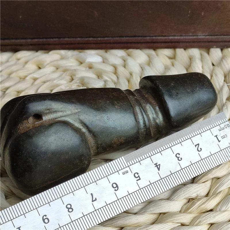 Ancient art meteorite Hongshan Culture simple and easy modeling appreciation sex energy luck statue