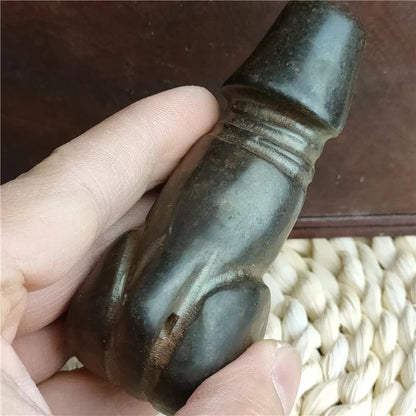 Ancient art meteorite Hongshan Culture simple and easy modeling appreciation sex energy luck statue