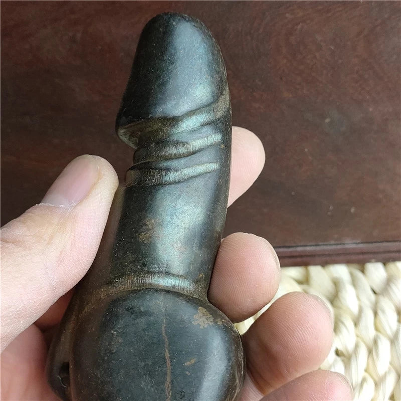 Ancient art meteorite Hongshan Culture simple and easy modeling appreciation sex energy luck statue