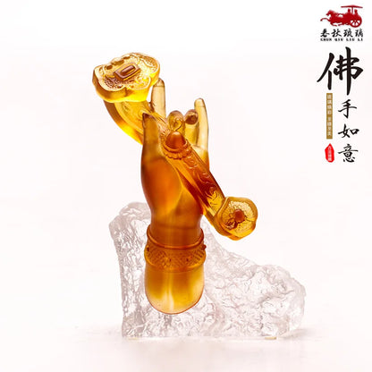 Ancient method Coloured glaze bergamot As one wishes ornament Home Decoration Zen retro artwork