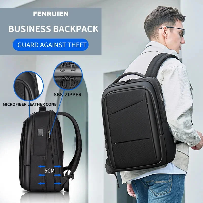 Andralyn New Multifunction Backpack Men's Business Backpack High Quality Classic Travel Male Backpacks Fit 17.3 Inch Laptop