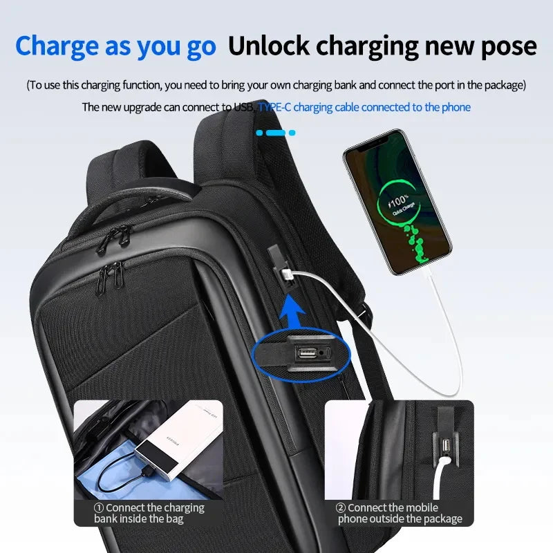 Andralyn New Multifunction Backpack Men's Business Backpack High Quality Classic Travel Male Backpacks Fit 17.3 Inch Laptop