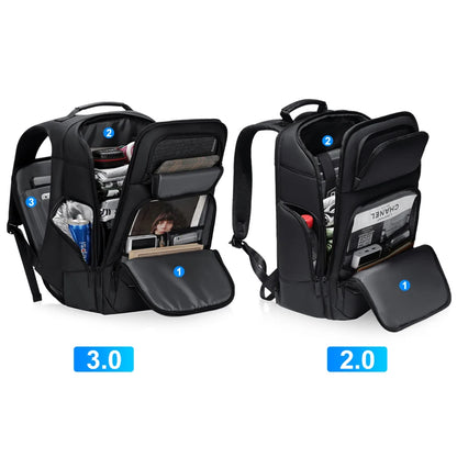 Andralyn Waterproof Backpacks USB Charging School Bag Anti-theft Men Backpack Fit 15.6 Inch Laptop Travel Backpack High Capacity