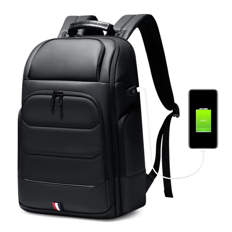 Andralyn Waterproof Backpacks USB Charging School Bag Anti-theft Men Backpack Fit 15.6 Inch Laptop Travel Backpack High Capacity