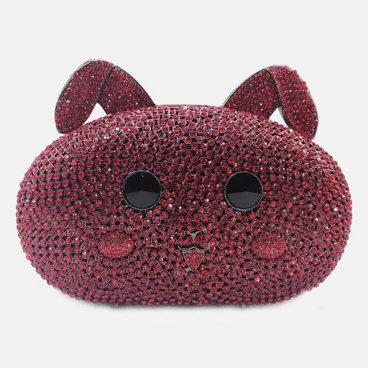 Animal Cat Shape Woman Clutch Gold Silver AB Purple Banquet Cocktail Prom Bag Diamond Party Crystal Purse Wedding Bridal Handbag