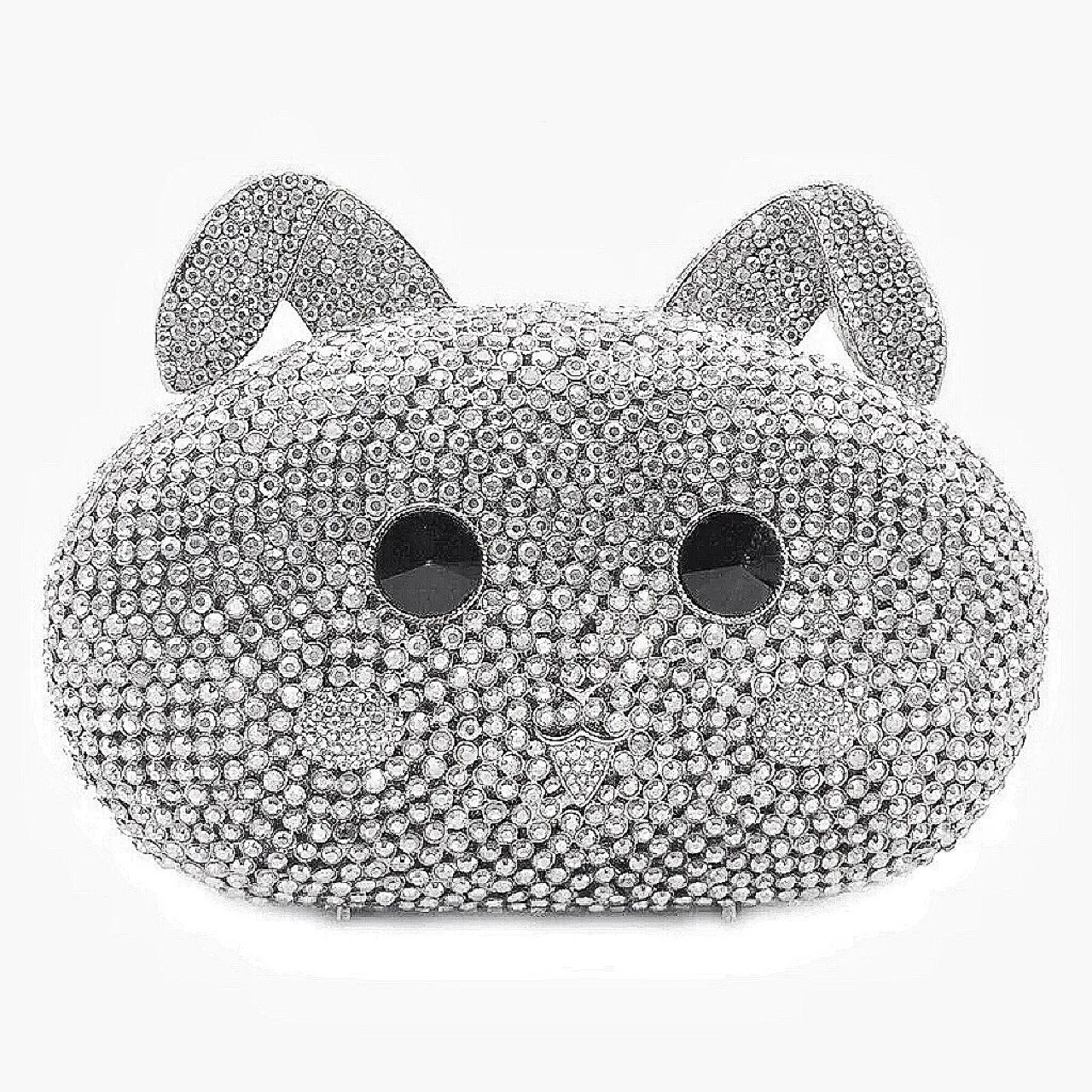 Animal Cat Shape Woman Clutch Gold Silver AB Purple Banquet Cocktail Prom Bag Diamond Party Crystal Purse Wedding Bridal Handbag