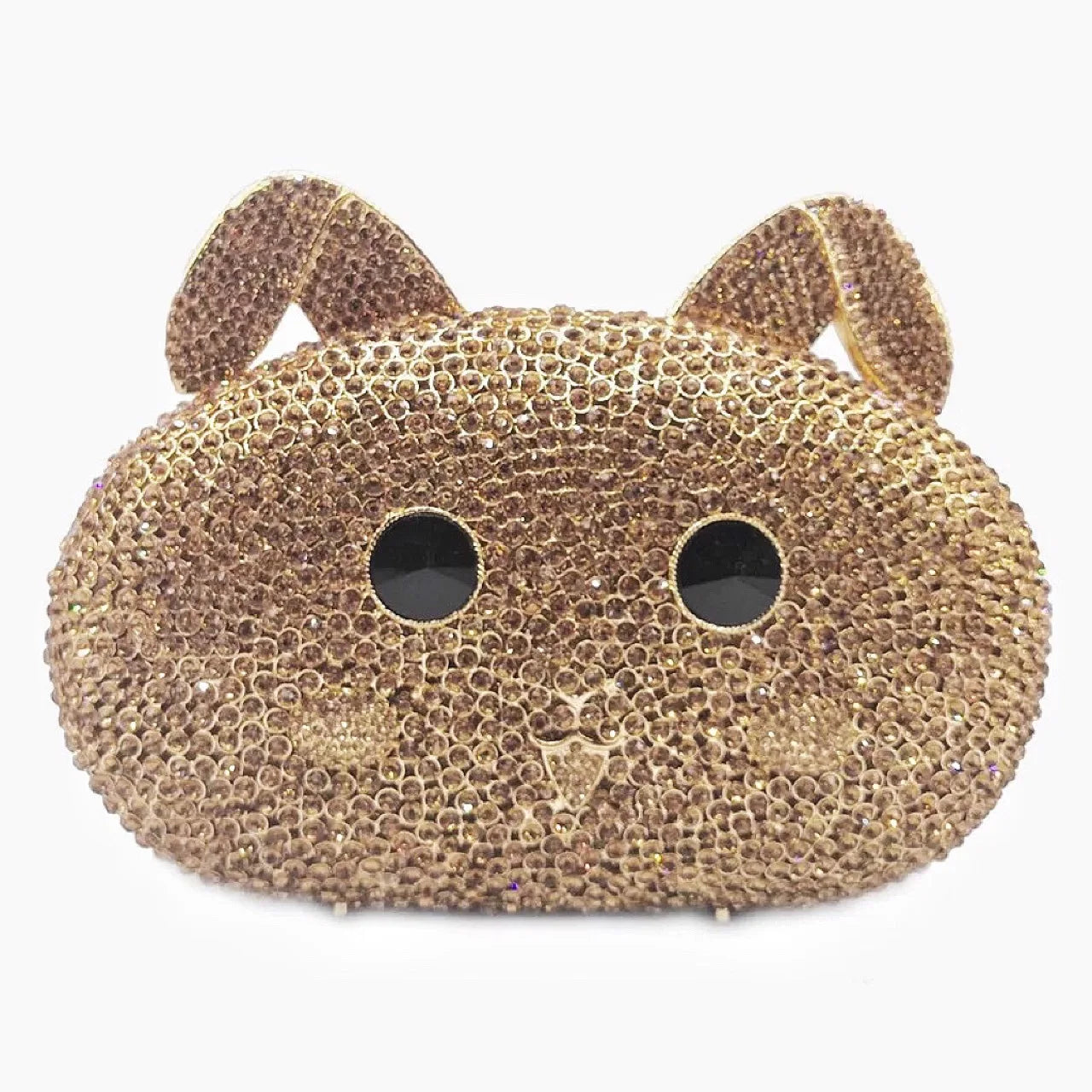 Animal Cat Shape Woman Clutch Gold Silver AB Purple Banquet Cocktail Prom Bag Diamond Party Crystal Purse Wedding Bridal Handbag