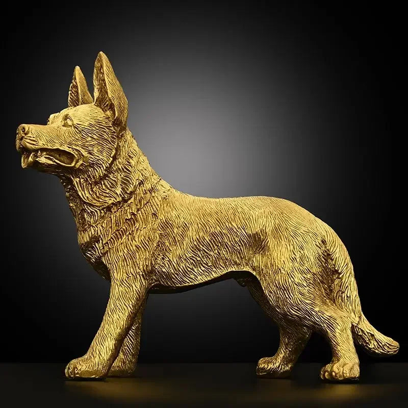 Animal Zodiac Dog Copper Ornaments Home Entrance Office Store Decor To Guard The Wealth Figurines Crafts