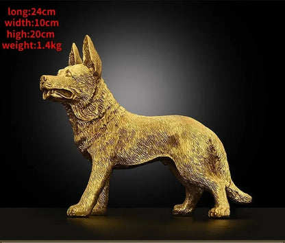 Animal Zodiac Dog Copper Ornaments Home Entrance Office Store Decor To Guard The Wealth Figurines Crafts