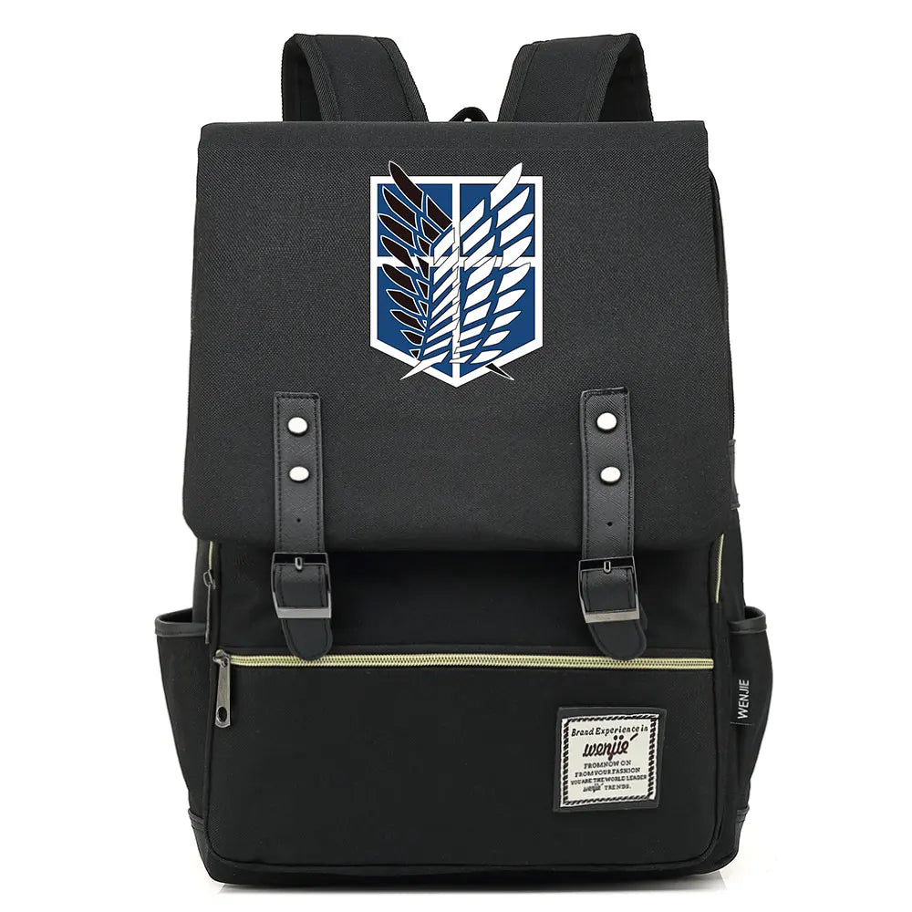 Anime Cartoon Attack on Titan Freedom Wings Buckle Children School bag Teenagers Student Schoolbags Women Bagpack Men Backpack