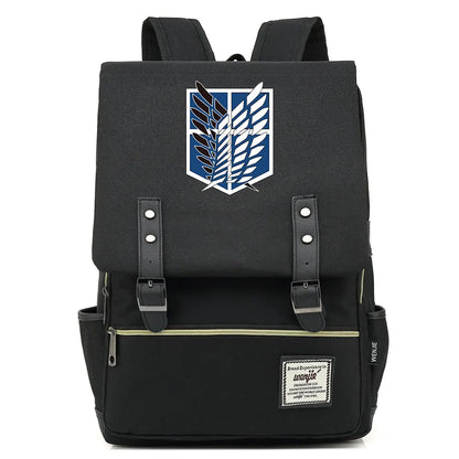 Anime Cartoon Attack on Titan Freedom Wings Buckle Children School bag Teenagers Student Schoolbags Women Bagpack Men Backpack